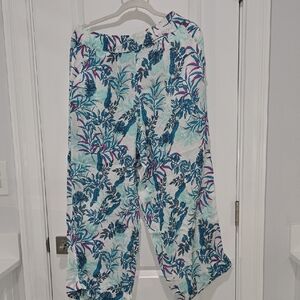 Cynthia Rowley Blue and Purple Wide Leg Pants